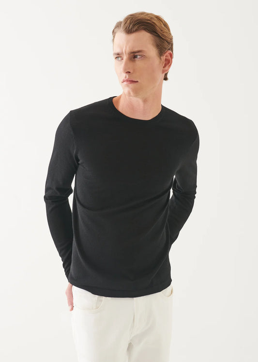 Patrick Assaraf 14GG Merino Crew Black