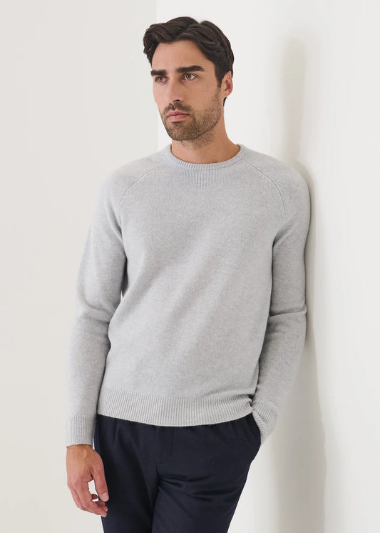 Patrick Assaraf 7G Superfine Wool Crew Neck Blue Ice