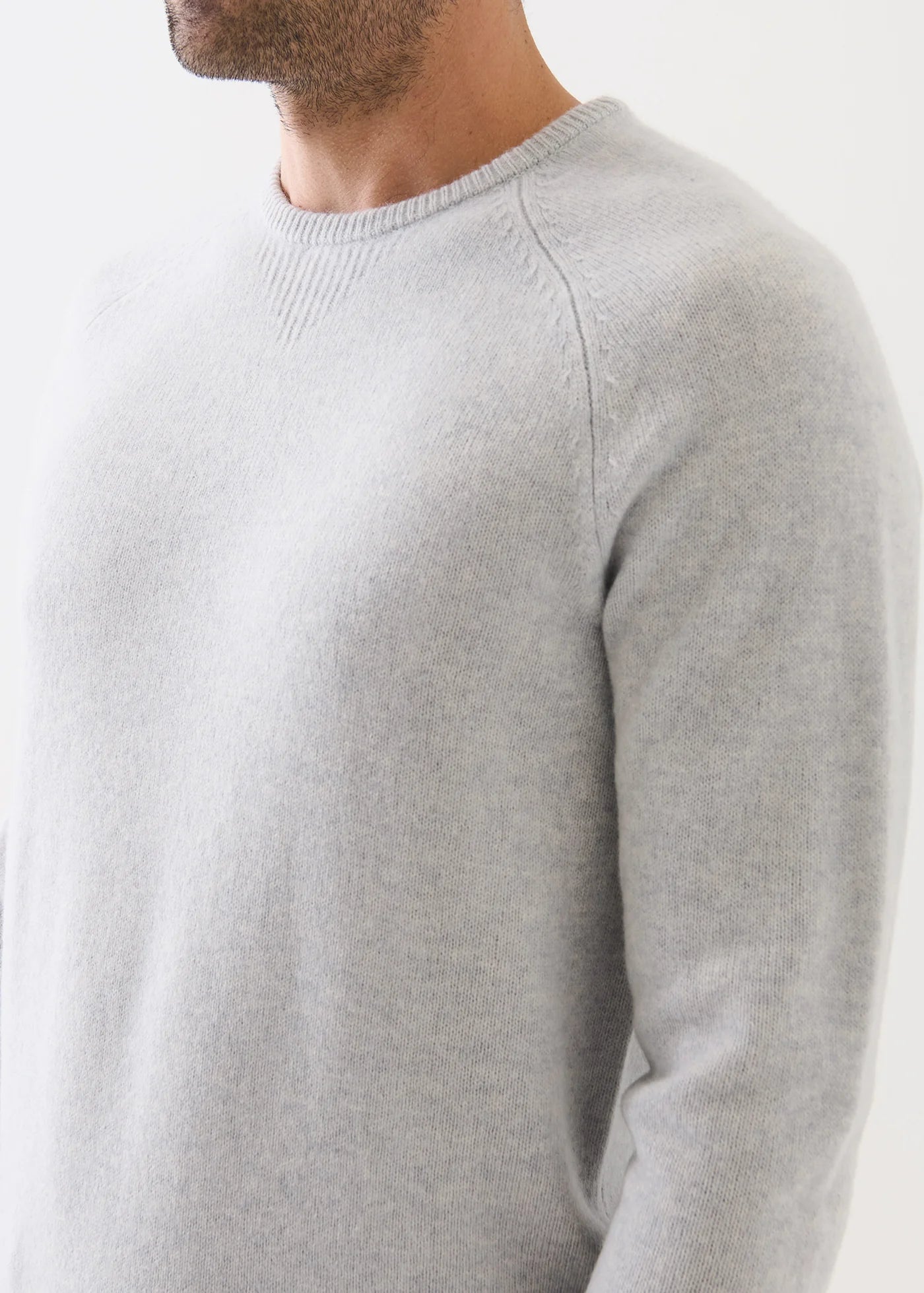 Patrick Assaraf 7G Superfine Wool Crew Neck Blue Ice