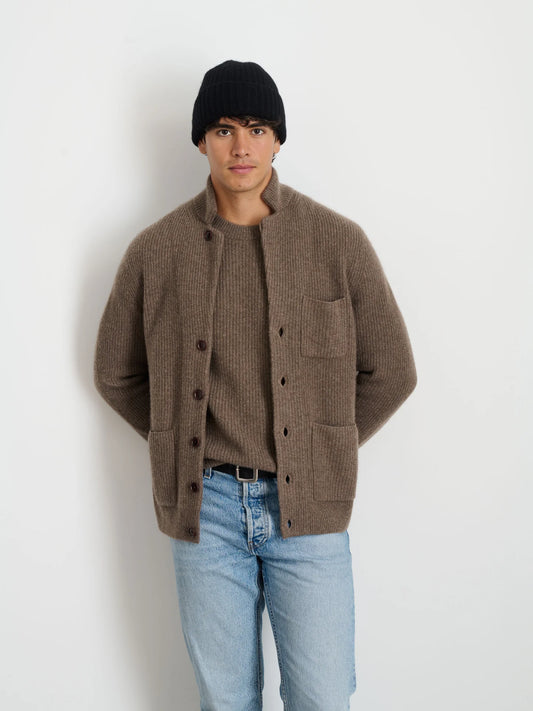 Alex Mill Mitchell Cardigan in Marl Cashmer Heather Walnut