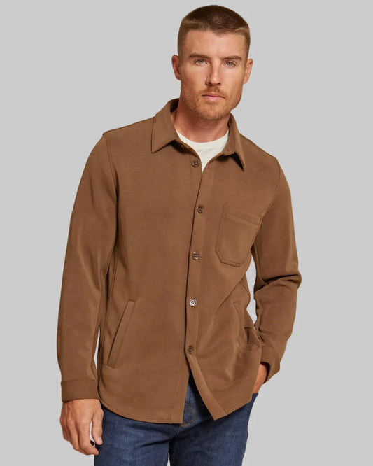 Rye 51 The Noah Double Knit Chore Coat Mocha