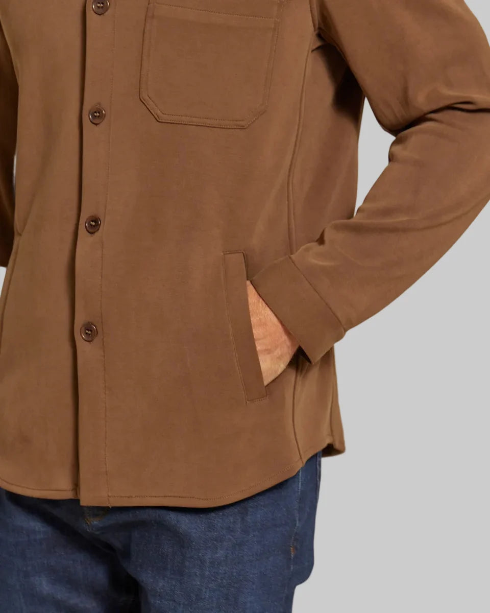Rye 51 The Noah Double Knit Chore Coat Mocha