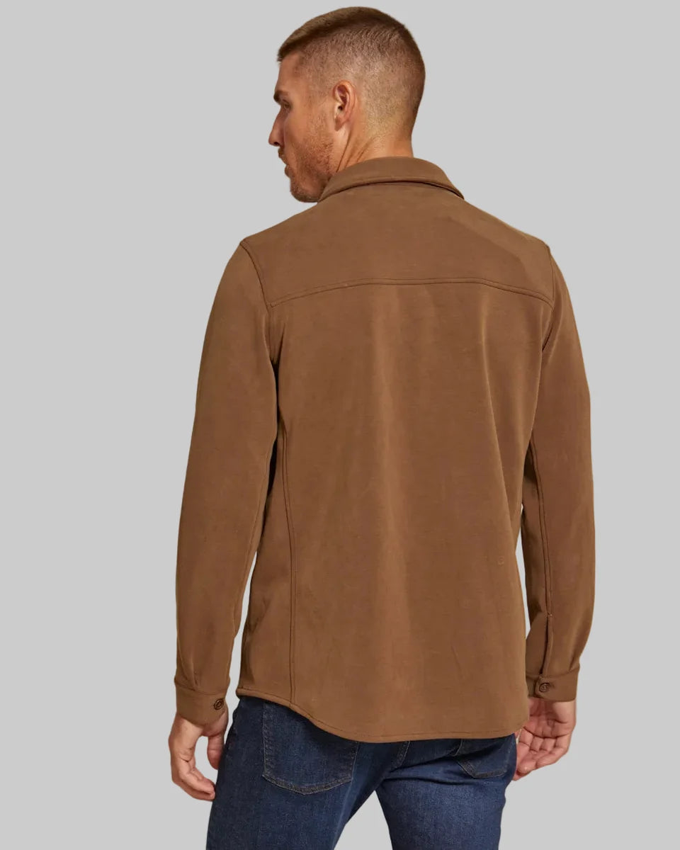 Rye 51 The Noah Double Knit Chore Coat Mocha