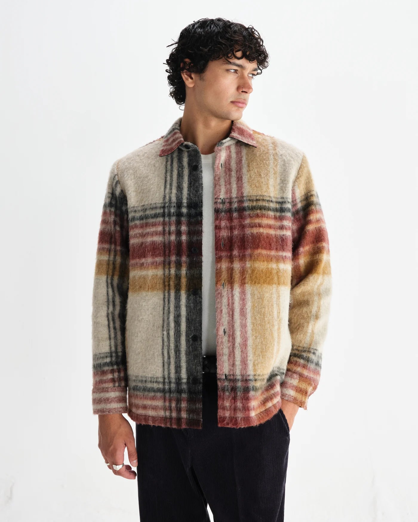 Wax London Nolan Overshirt Natural/Multi Check