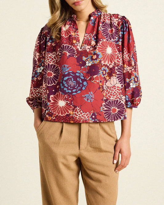 Trovata Orly Blouse Berry Bloom