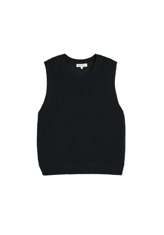 Demylee Olympia Cotton Linen Top Black