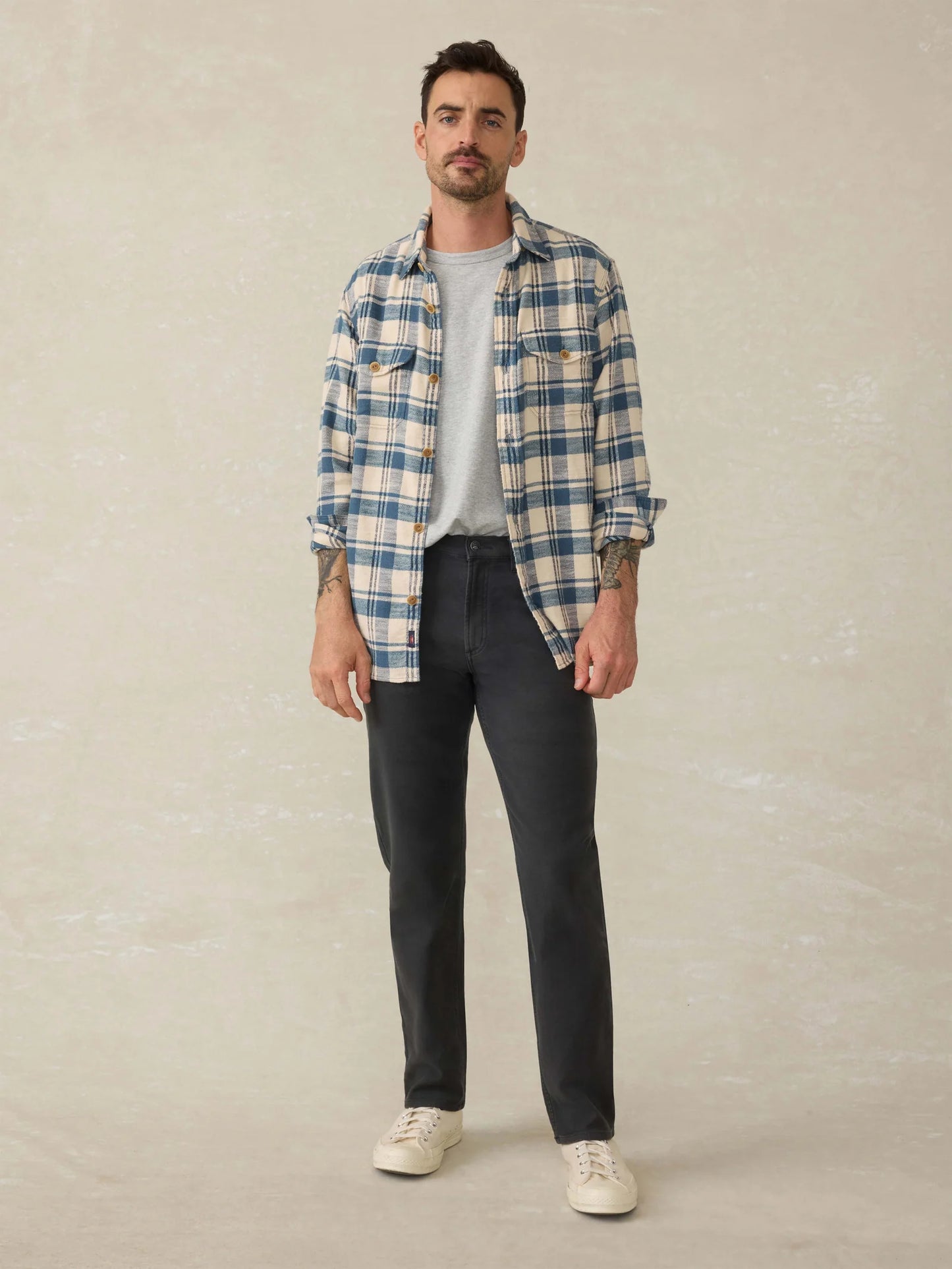 Faherty Stretch Terry 5 Pocket Onyx Black
