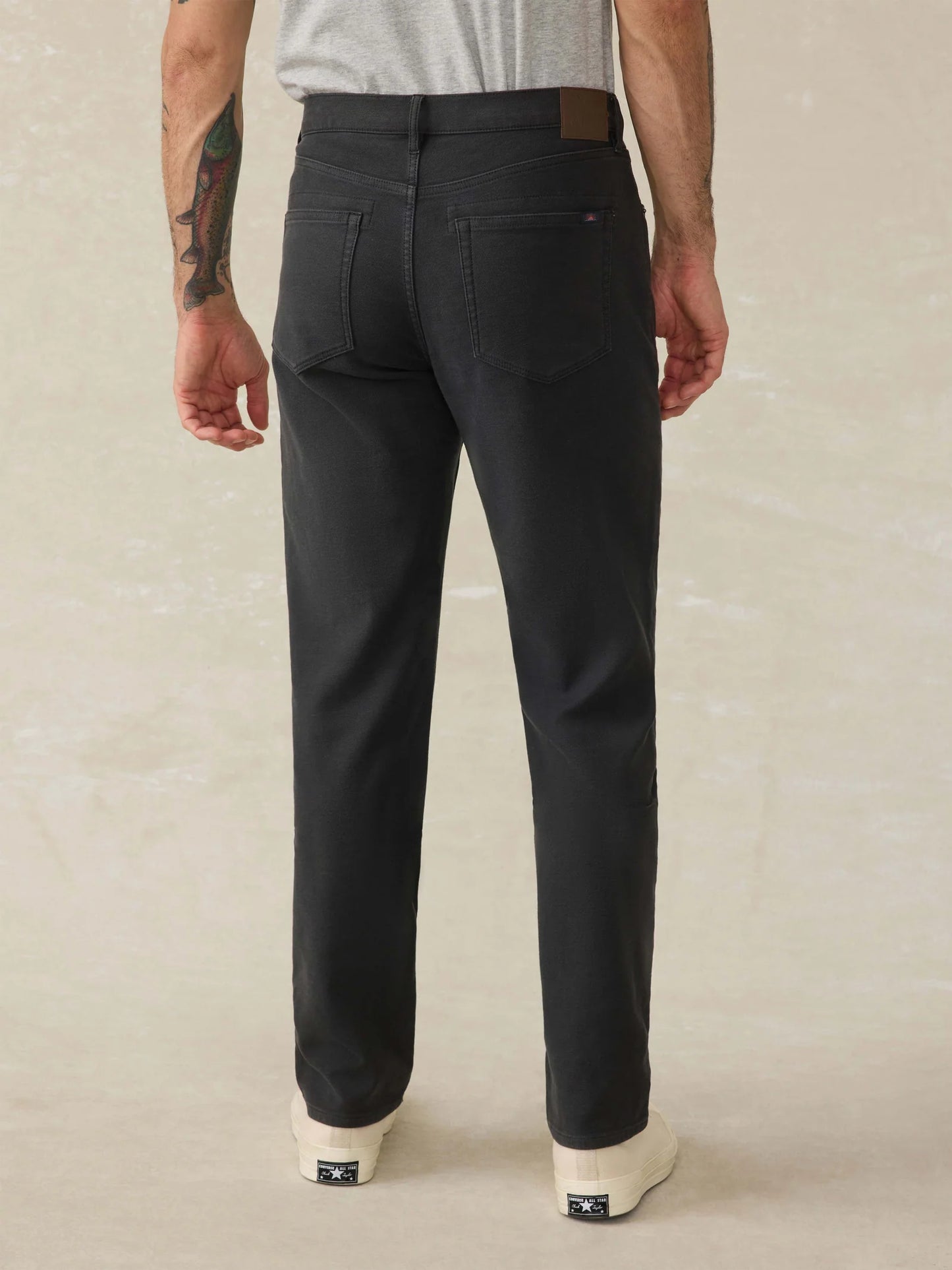 Faherty Stretch Terry 5 Pocket Onyx Black