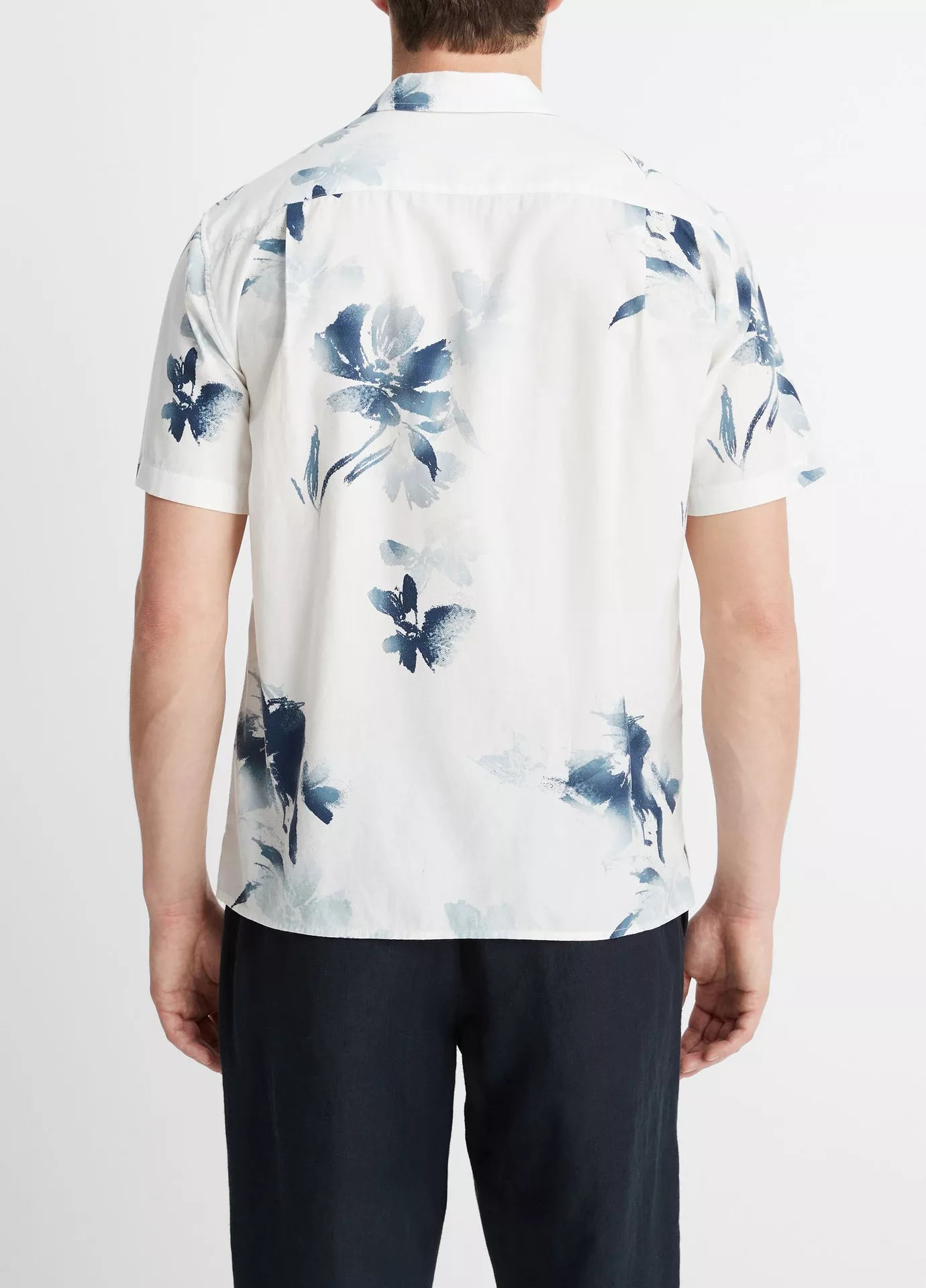 Vince Faded Floral SS Optic White/Deep Indigo