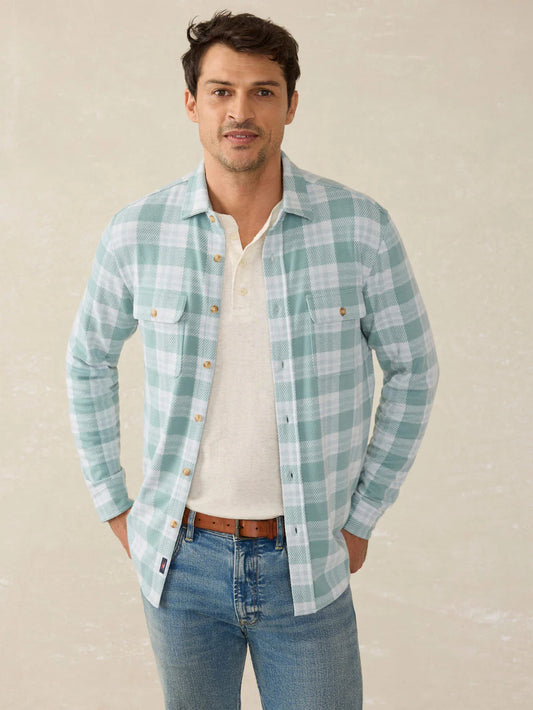 Faherty Legend Sweater Shirt West Palm Plaid