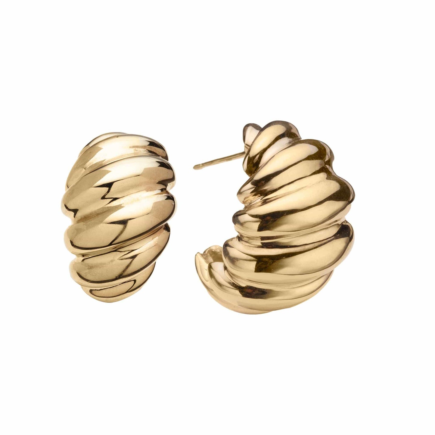 Jennifer Zeuner Perla 1" Earrings Yellow Vermeil