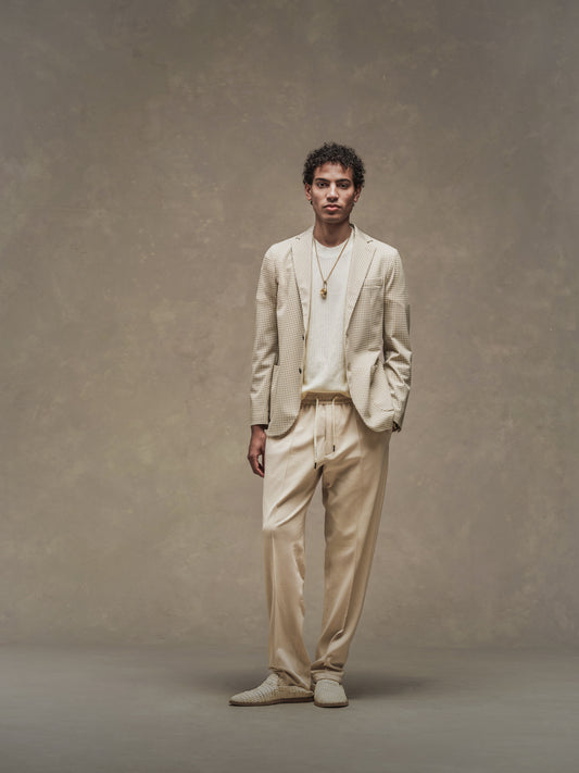 Circolo Plaid Sport Coat Coconut