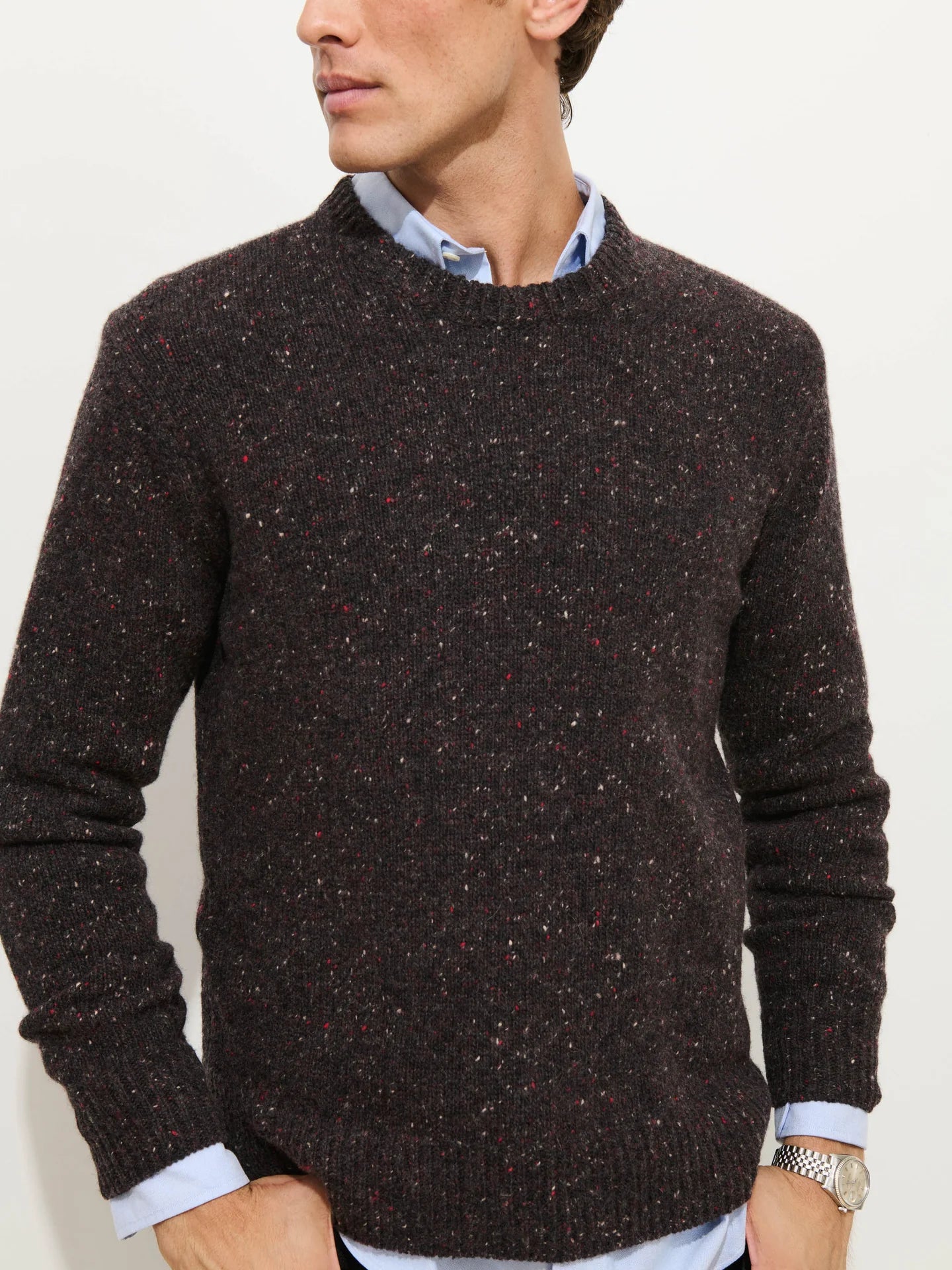 Alex Mill Donegal Crewneck Sweater Pinot Noir