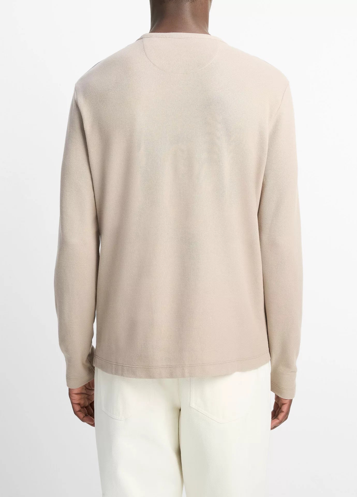 Vince Pima Pique LS Crew Putty