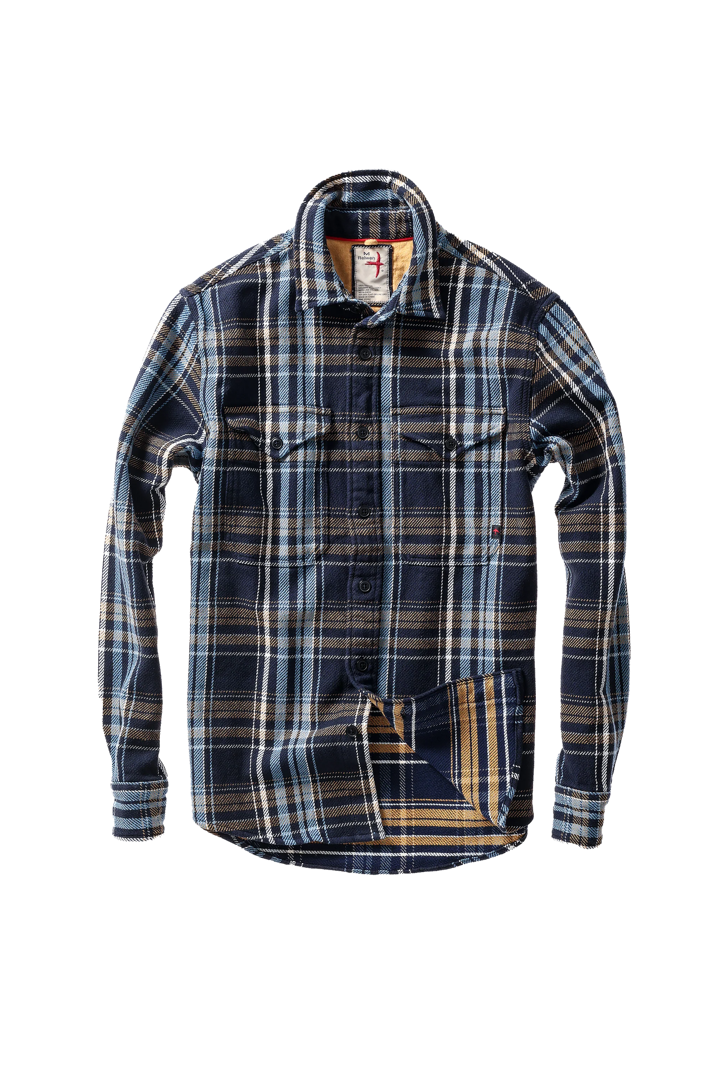 Relwen Mountain Flannel Navy Multi Plaid