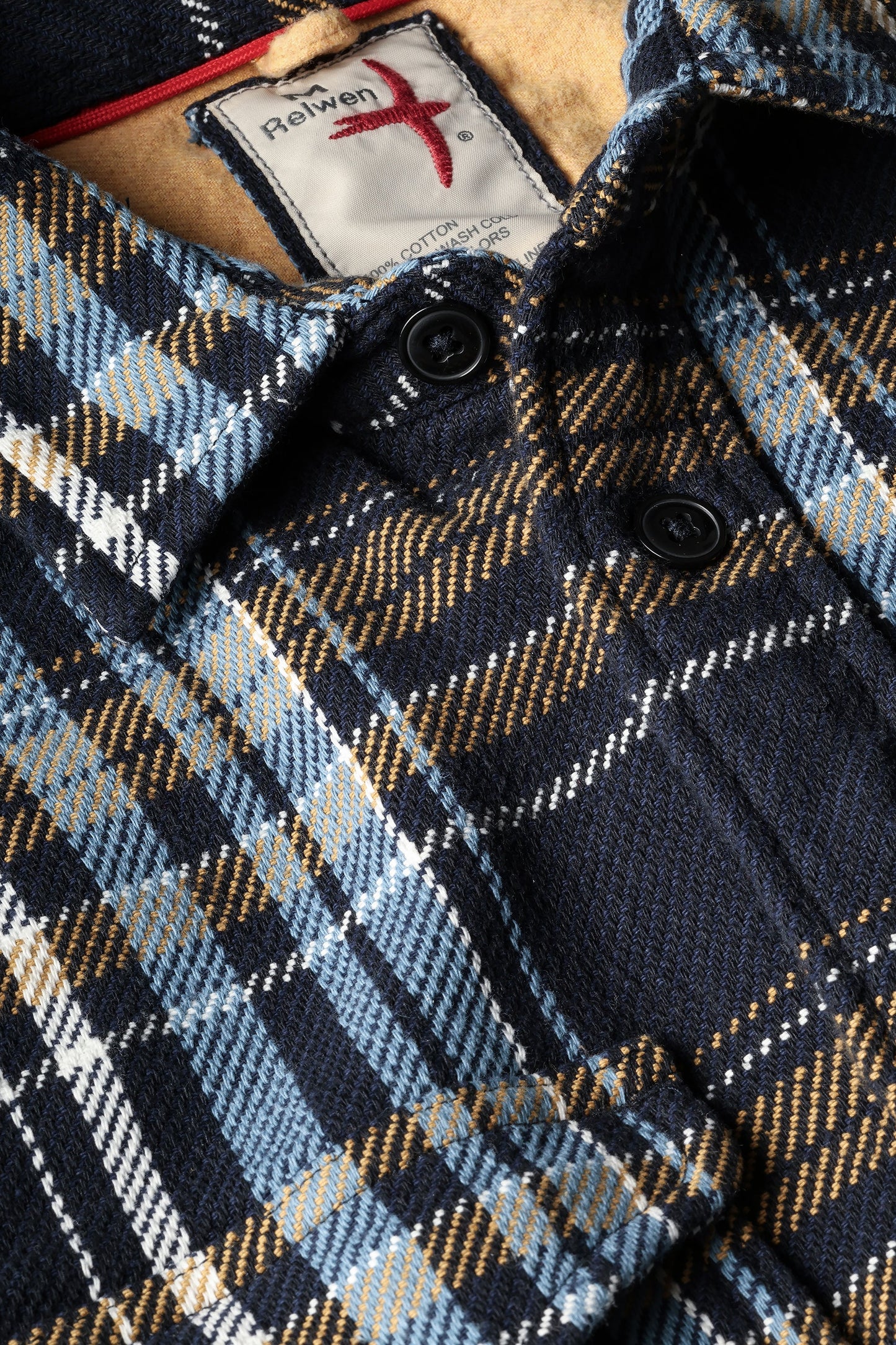 Relwen Mountain Flannel Navy Multi Plaid