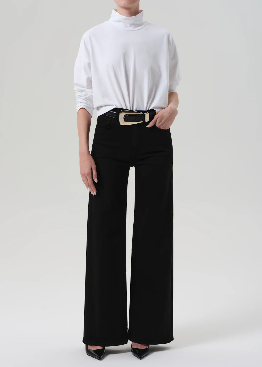 Citizens Lyra Long Wide Leg in Plush Black