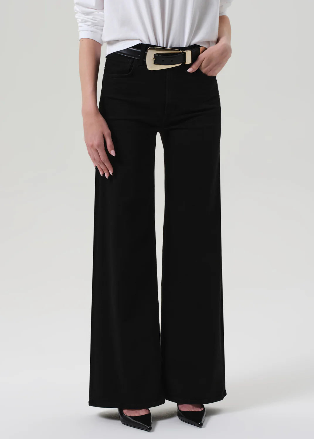 Citizens Lyra Long Wide Leg in Plush Black