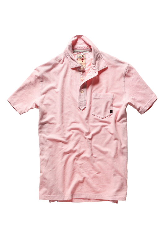 Relwen Pique Slot Polo Pale Pink