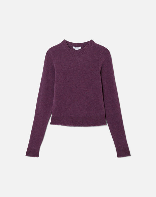 Re/Done Cashmere Crewneck PO Raisin