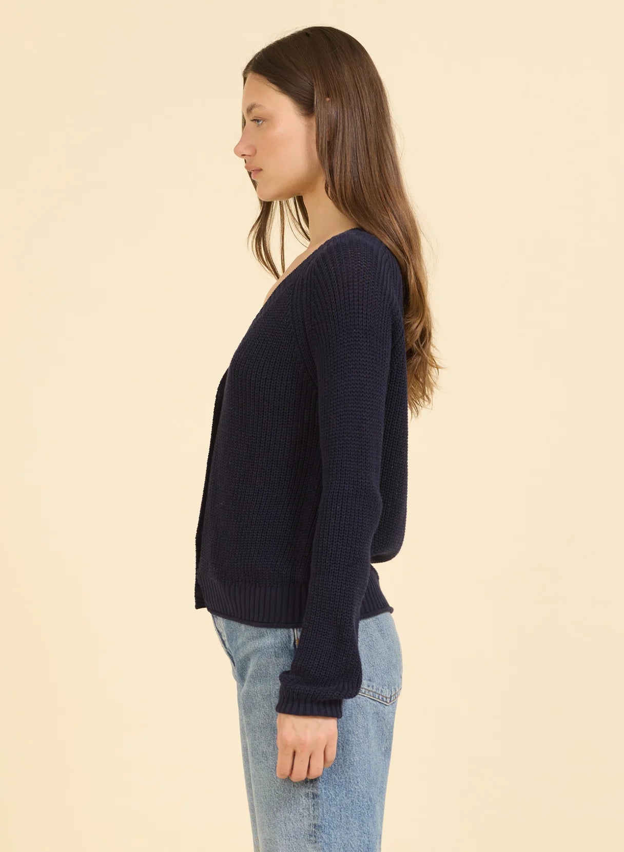 One Grey Day Raleigh Cardigan Navy