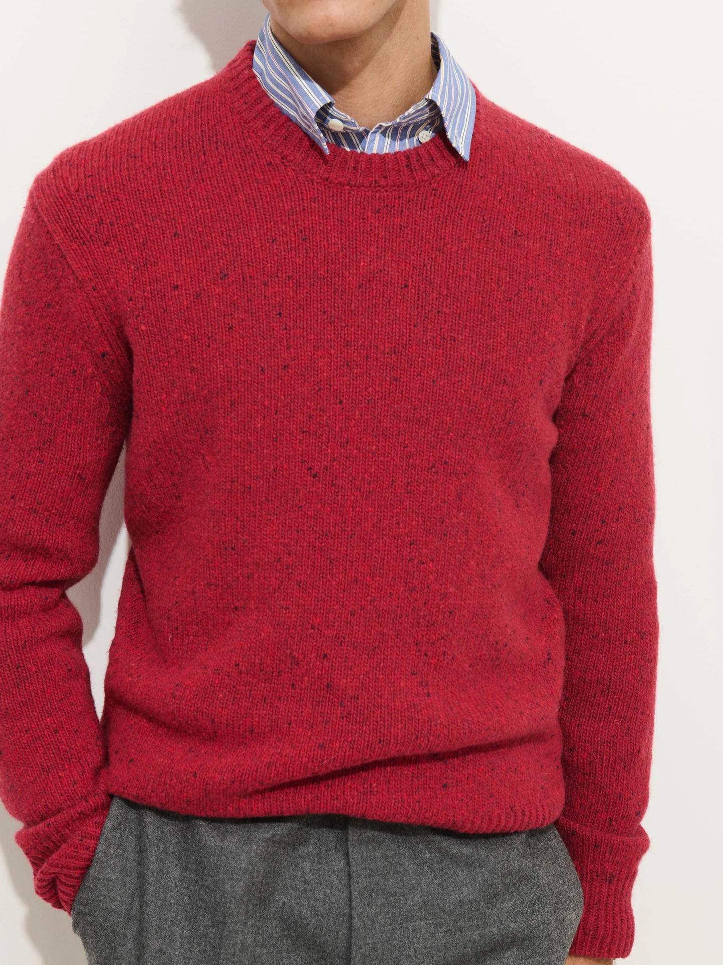 Alex Mill Donegal Crewneck Sweater Red