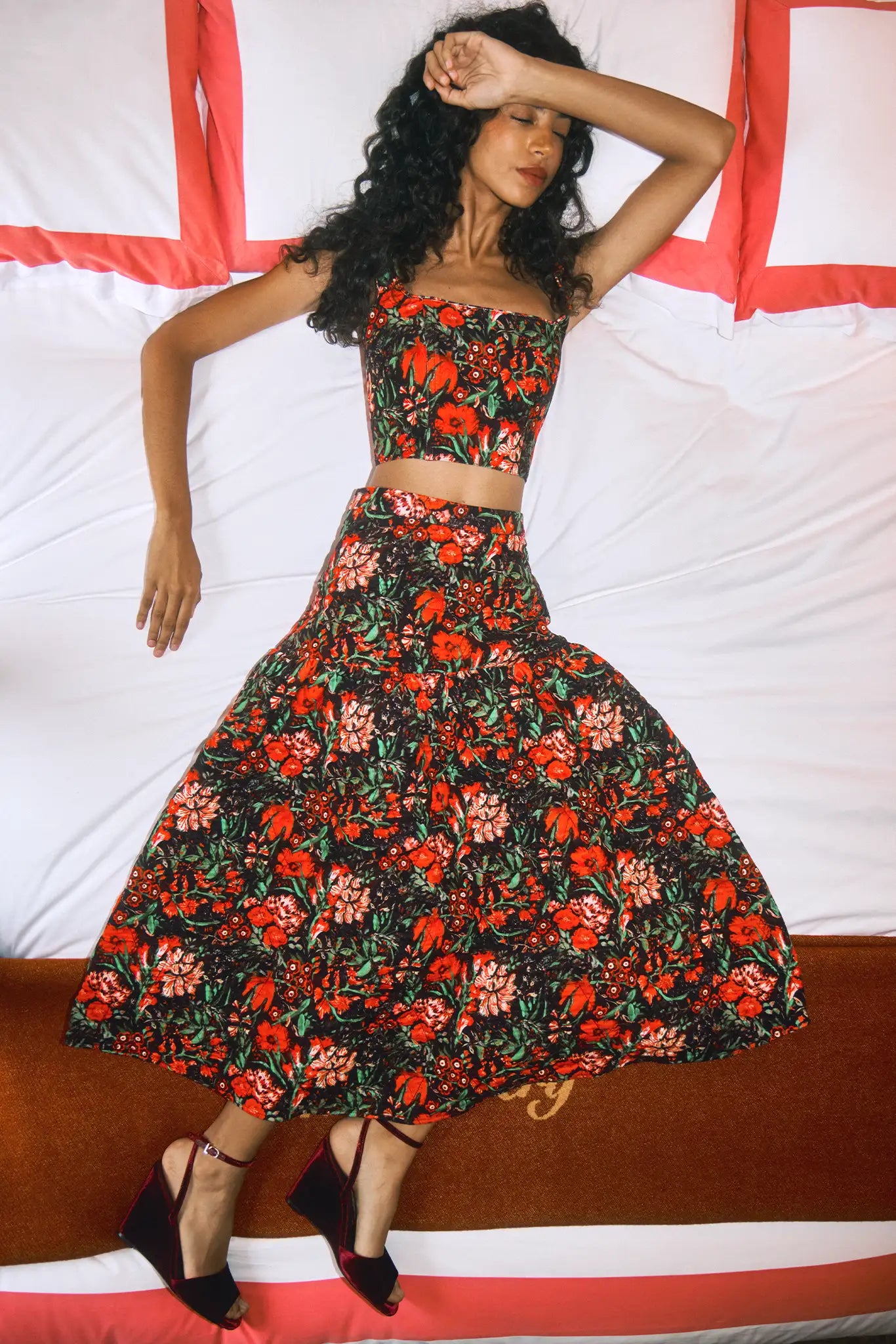 Hunter Bell Remy Skirt Holiday Floral