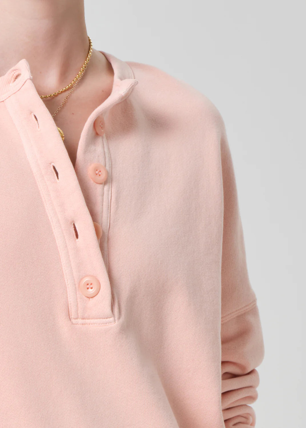 Citizens of Humanity Rhomboid Henley Melon Creme