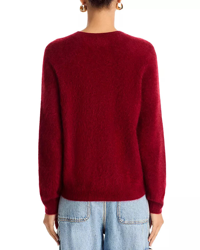 Jumper Brushed Cashmere Crew Rouge