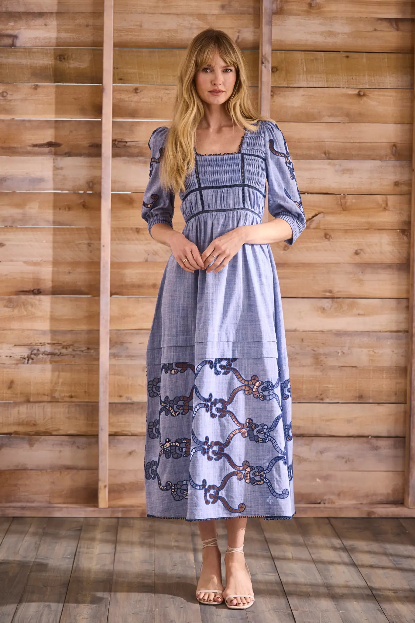 Hunter Bell Rowe Dress Seabank Chambray