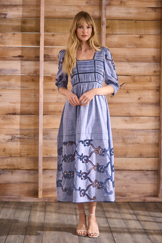 Hunter Bell Rowe Dress Seabank Chambray