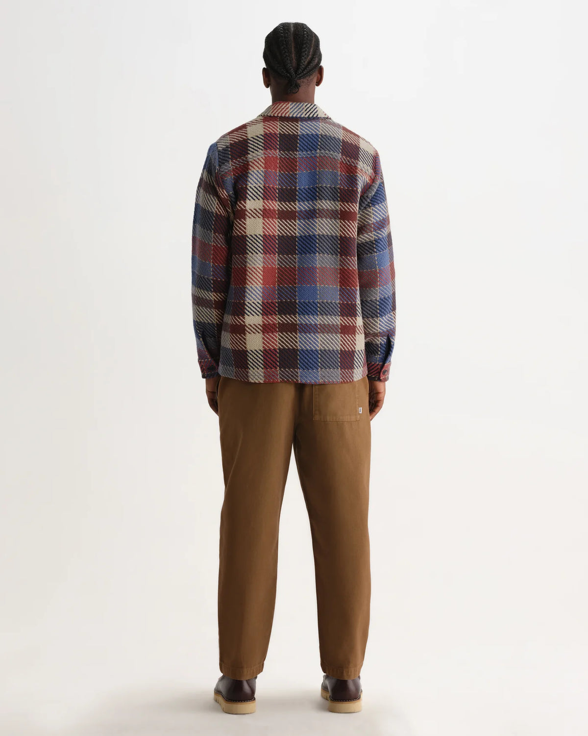 Wax London Whiting Overshirt Pike Check Rust/Multi