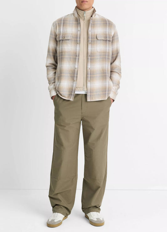 Vince Saguaro Plaid LS Iron/British Khaki