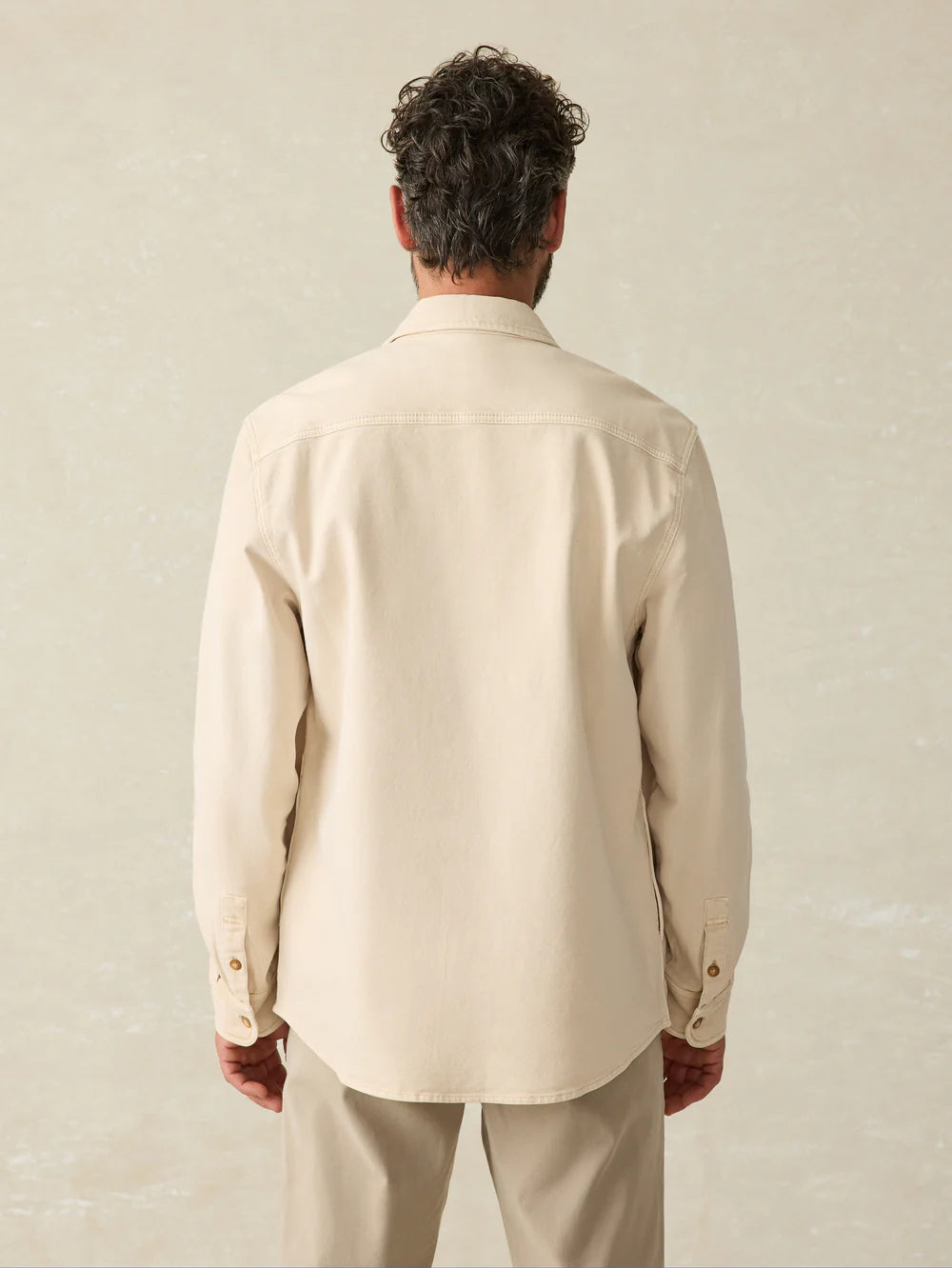 Faherty Sunwashed Shirt Jacket Sea Salt