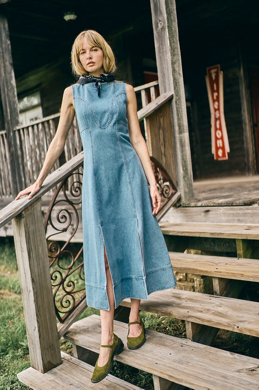 Hunter Bell Sedona Dress Vintage Denim
