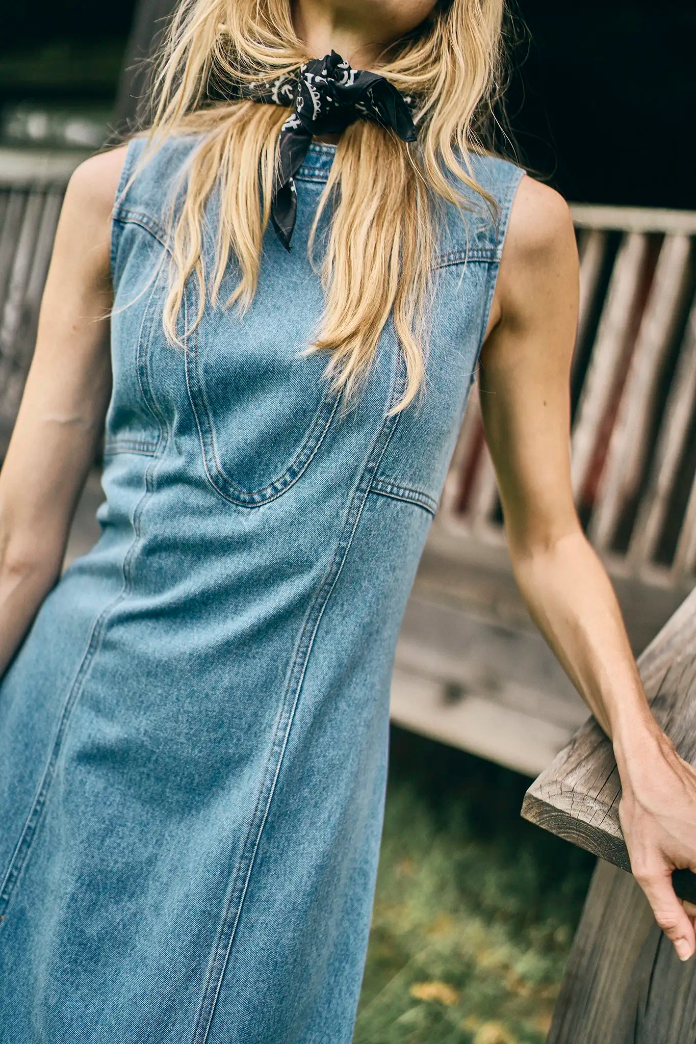 Hunter Bell Sedona Dress Vintage Denim