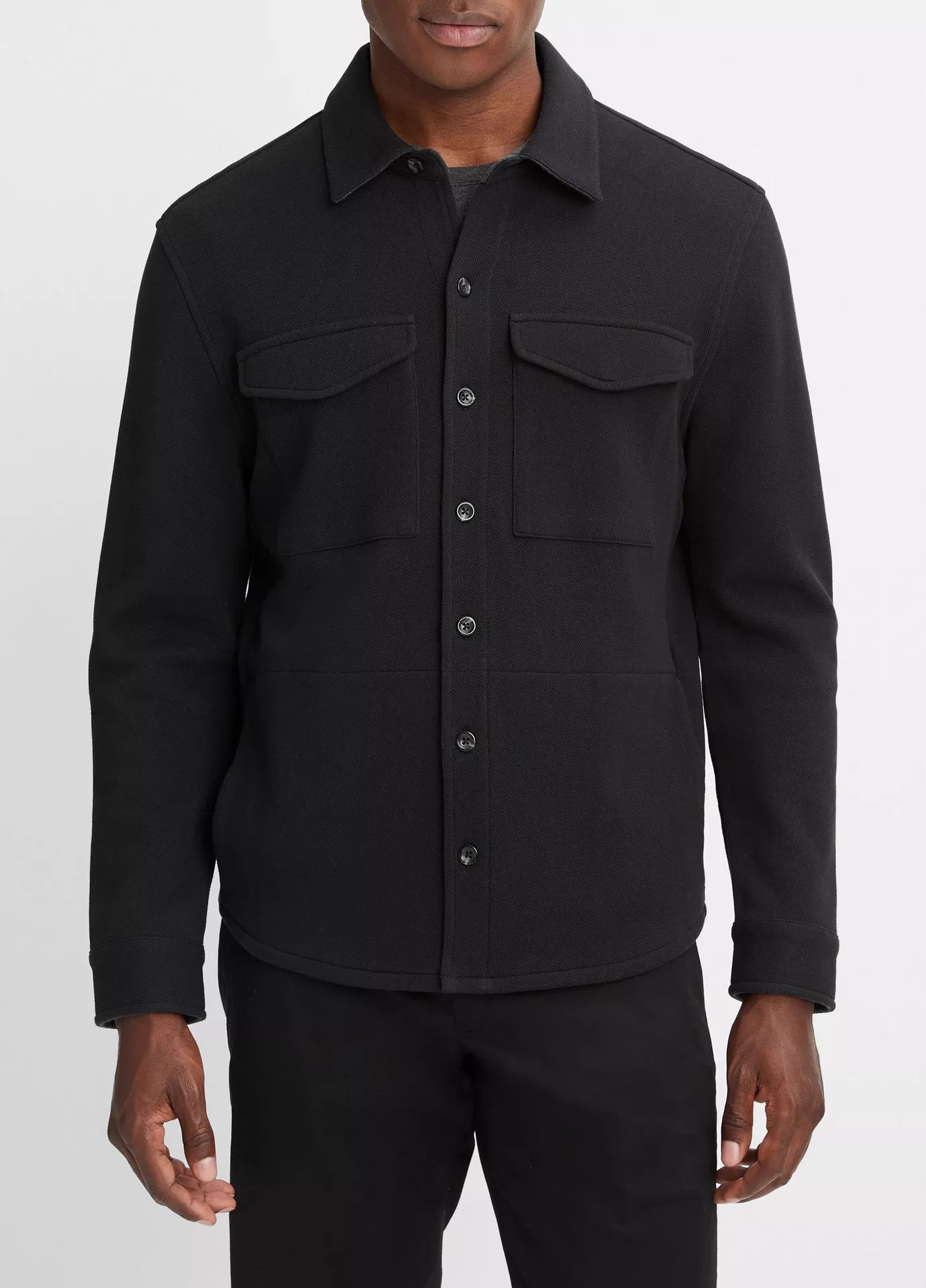 Vince Shirt Jacket Black/Med Grey