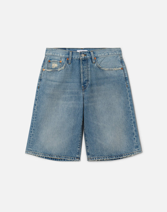 Re/Done Skater Short Aged Worn Blue