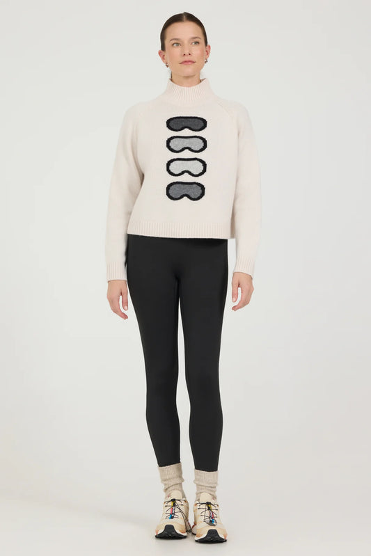 One Grey Day Ski Goggle Mockneck Ivory Combo