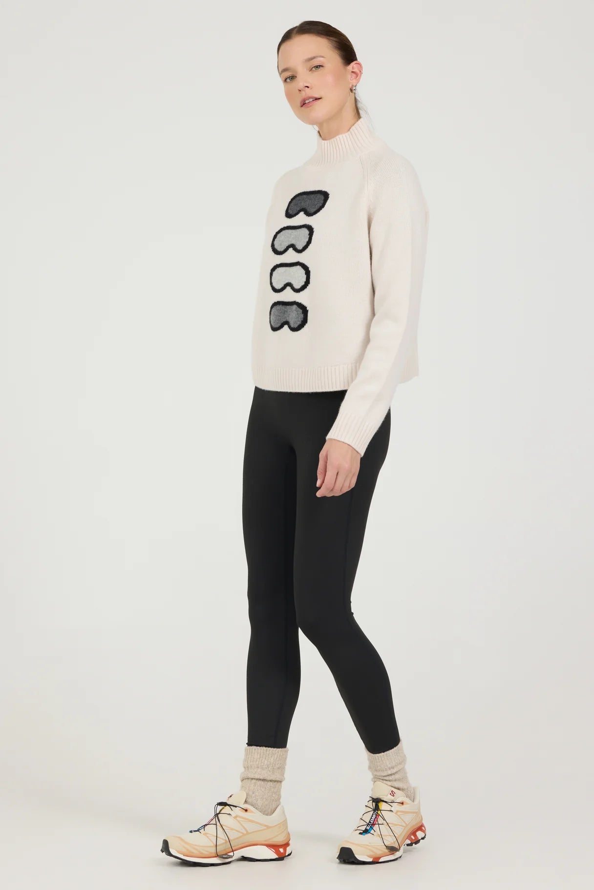 One Grey Day Ski Goggle Mockneck Ivory Combo