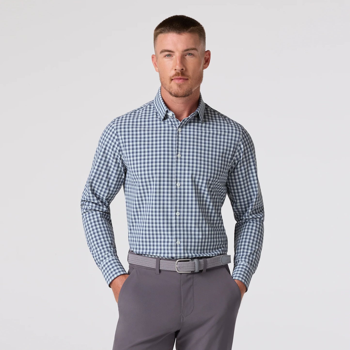 Mizzen + Main Leeward LS Shirt Dark Slate Todos Plaid