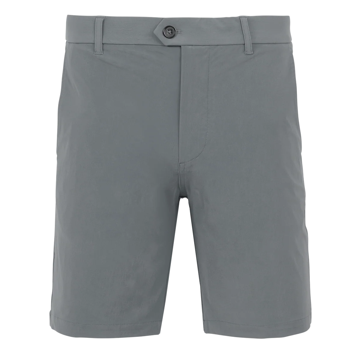 Greyson men's slate gray golf shorts with button closure and belt loops, 8-inch inseam length