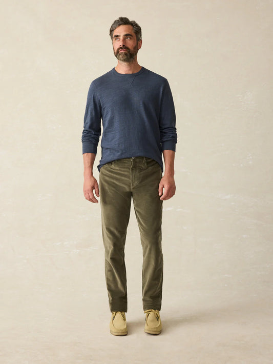 Faherty Stretch Terry Corduroy Pant Surplus Olive