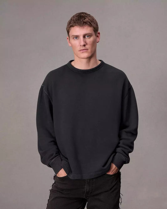 Rag & Bone Vintage Terry Crew Black