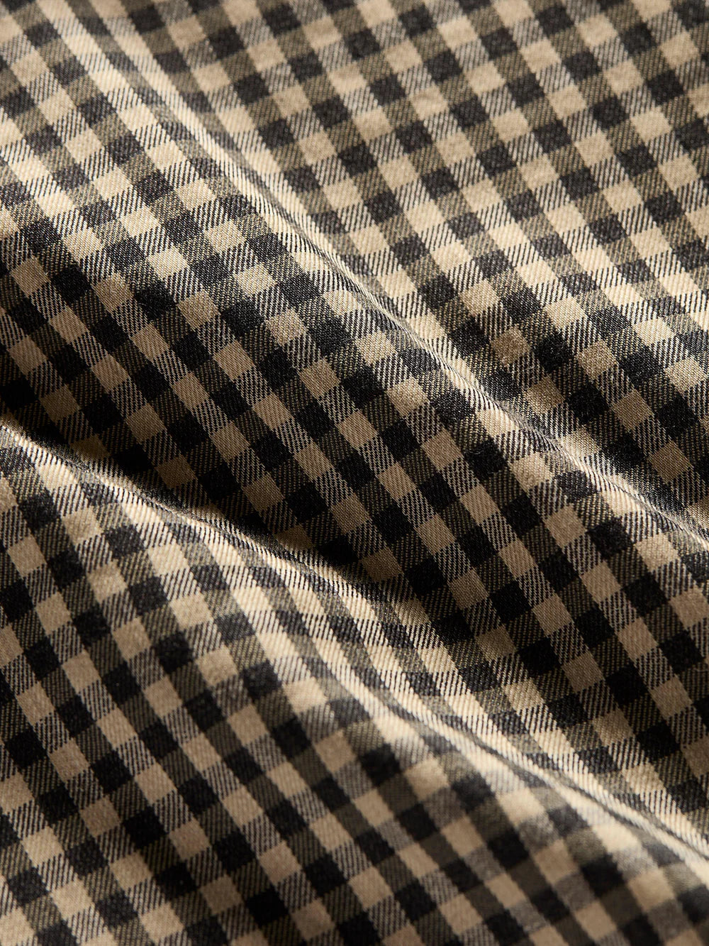 Faherty Movement Shirt Charcoal Tan Gingham