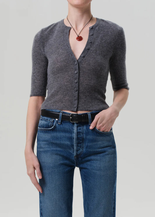 Citizens of Humanity Tabitha Cardigan Charcoal Heather