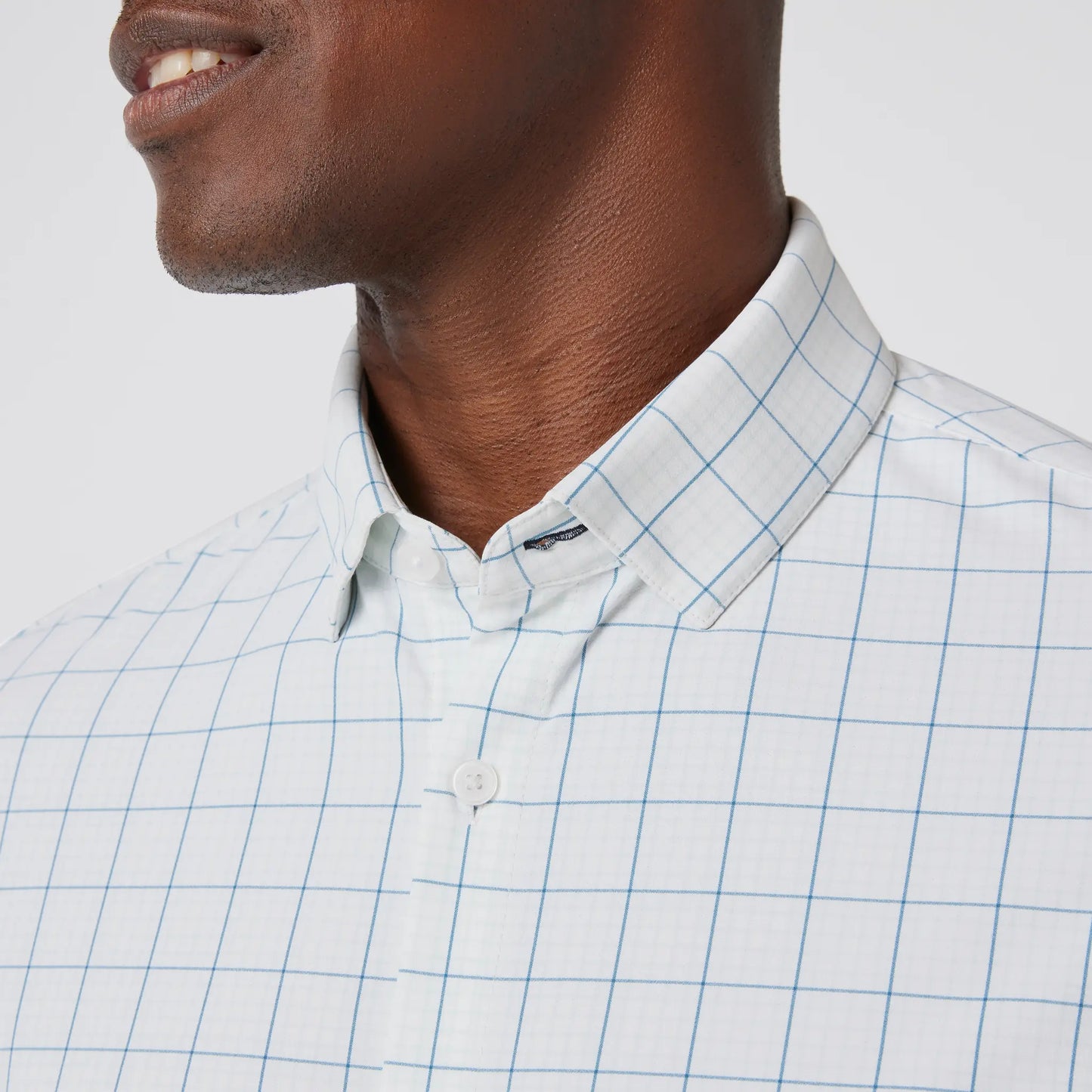 Mizzen + Main Leeward L/S White Modern Tattersall