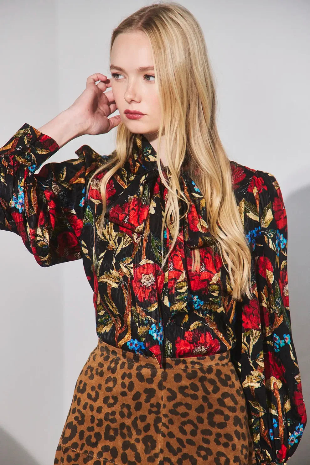 Hunter Bell Tess Blouse Palais Floral Onyx