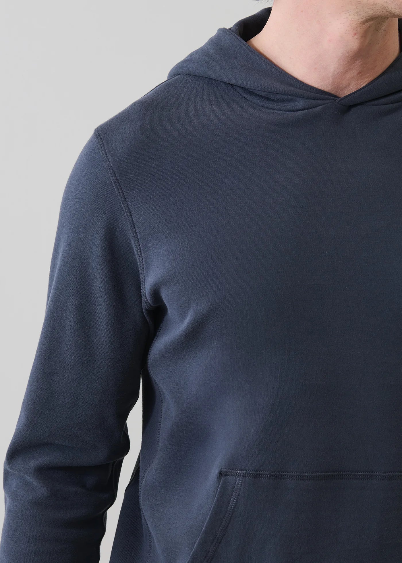 Patrick Assaraf Brushed Pima Stretch PO Hoodie Eventide