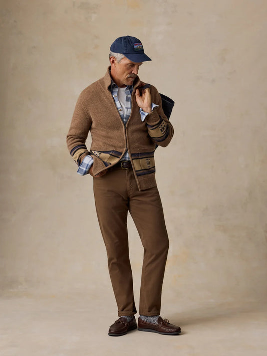Faherty Reserve Twill 5 Pocket Pant Timber